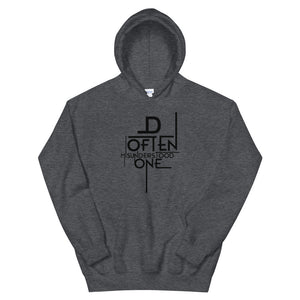 Black Abstract D Often Misunderstood One Hoodie (Mens)