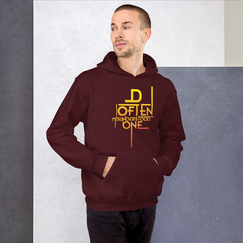 Abstract D Often Misunderstood Hoodie (Mens)