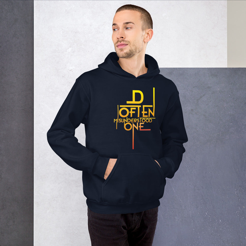 Abstract D Often Misunderstood Hoodie (Mens)