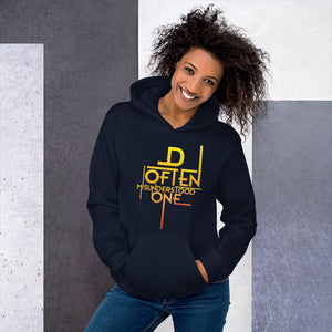 Abstract D Often Misunderstood Hoodie (Womens)