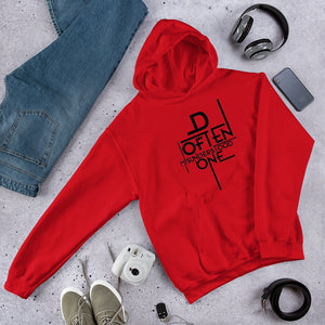 Black Abstract D Often Misunderstood One Hoodie (Womens)