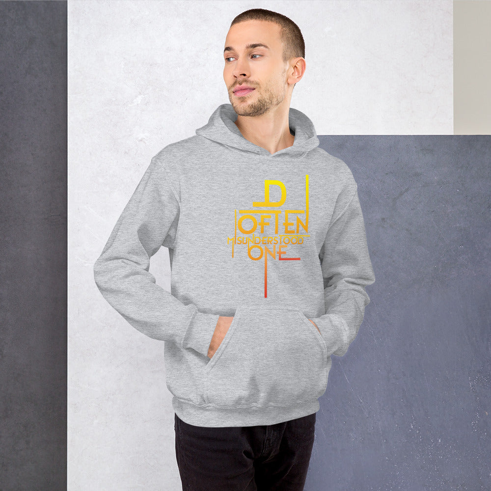 Abstract D Often Misunderstood Hoodie (Mens)