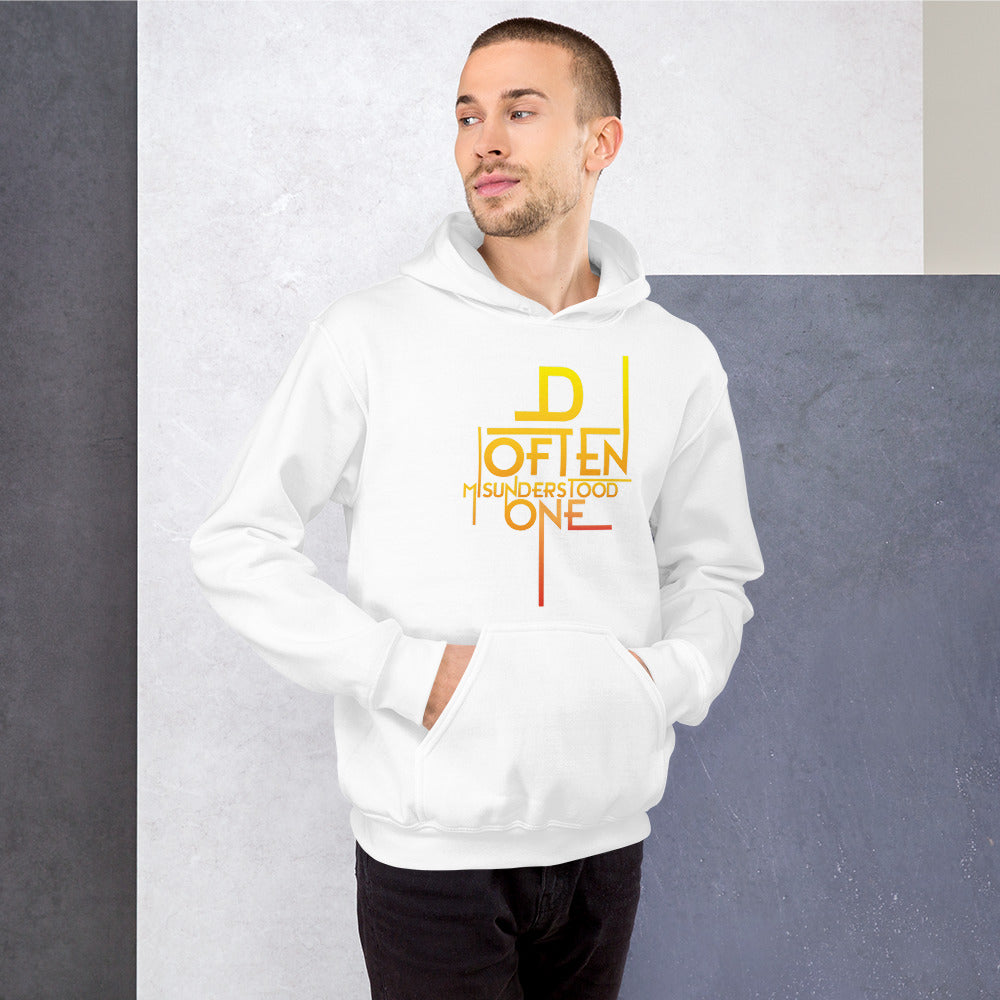 Abstract D Often Misunderstood Hoodie (Mens)