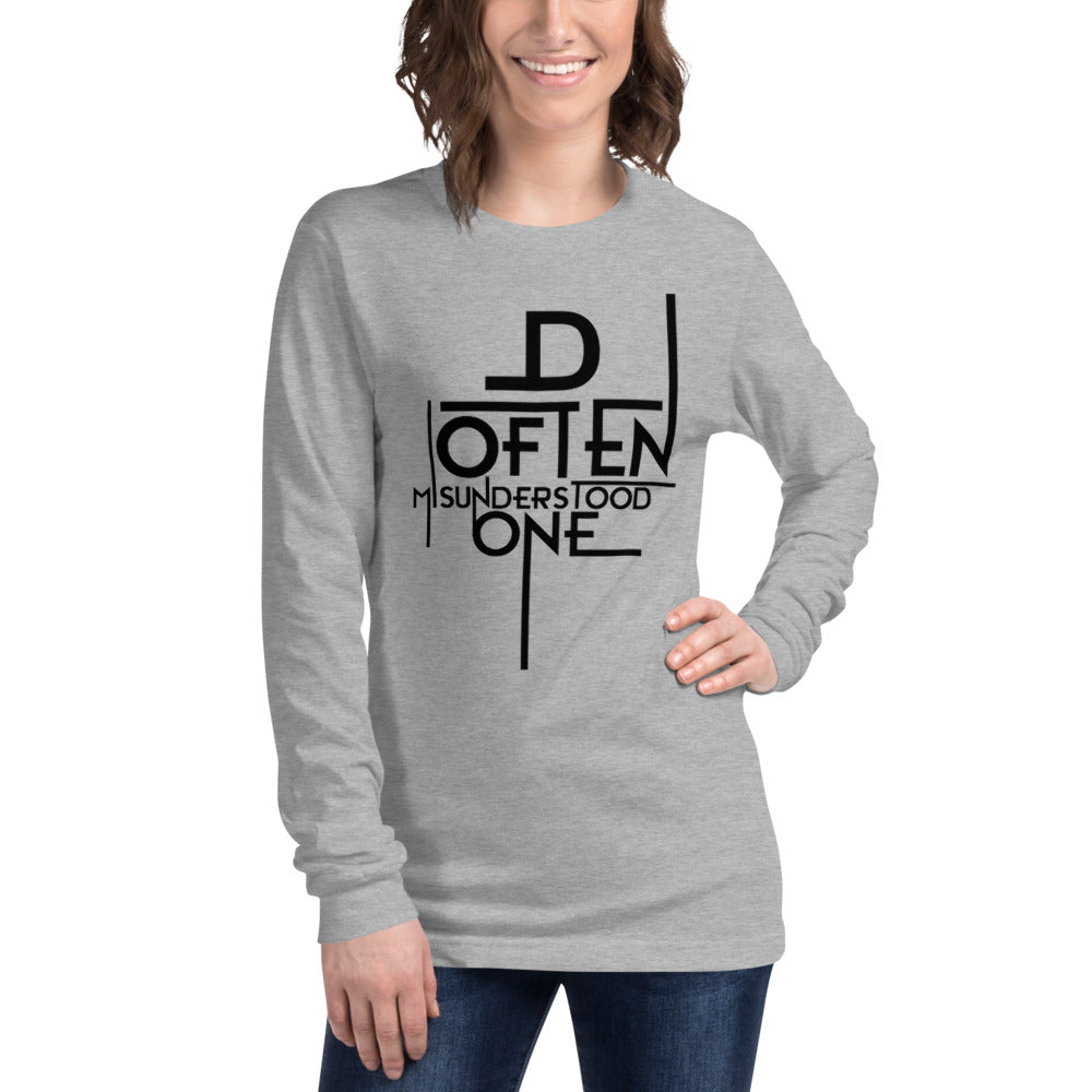 Abstract D Often Misunderstood One Long Sleeve (Womens)