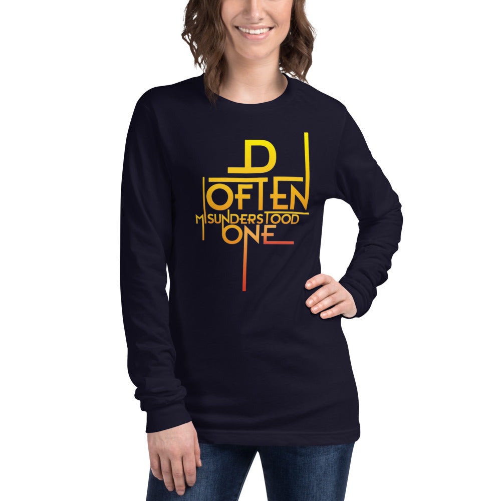 Abstract D Often Misunderstood One Long Sleeve (Womens)