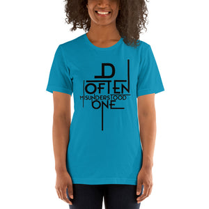 Black Abstract D Often Misunderstood One T-Shirt (Women)