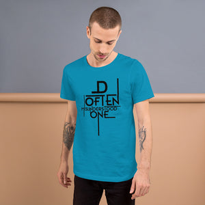 Black Abstract D Often Misunderstood T-Shirt (Men)