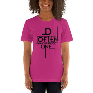 Black Abstract D Often Misunderstood One T-Shirt (Women)