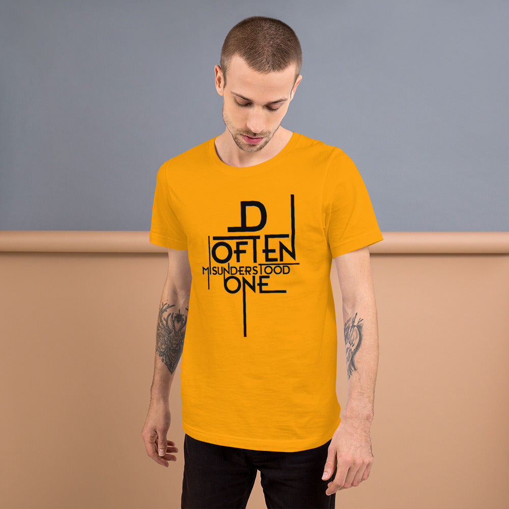 Black Abstract D Often Misunderstood T-Shirt (Men)