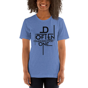 Black Abstract D Often Misunderstood One T-Shirt (Women)