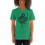 Load image into Gallery viewer, Black Abstract D Often Misunderstood One T-Shirt (Women)
