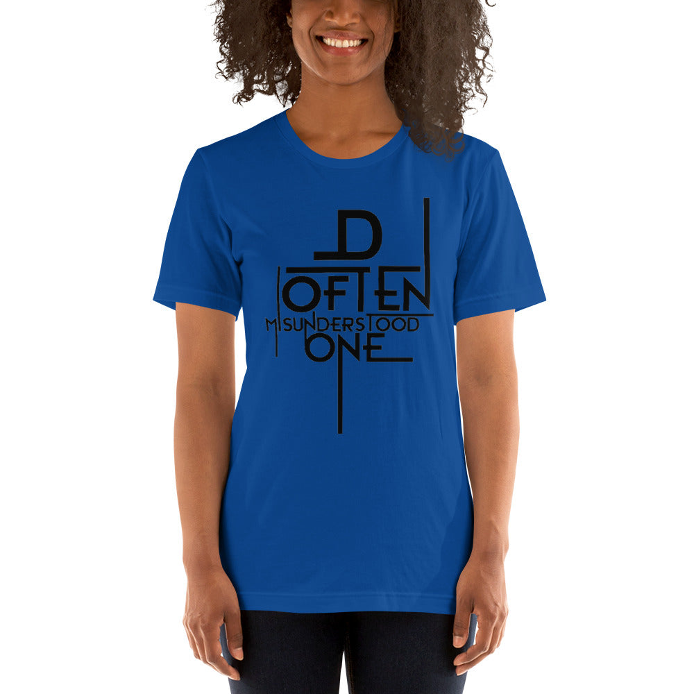 Black Abstract D Often Misunderstood One T-Shirt (Women)