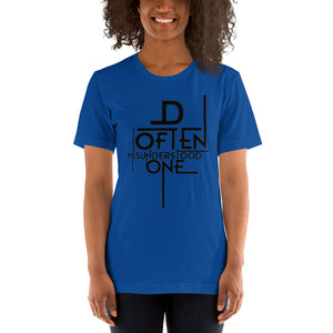 Black Abstract D Often Misunderstood One T-Shirt (Women)