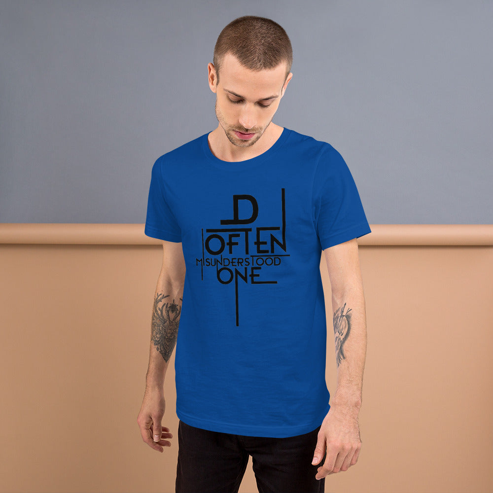 Black Abstract D Often Misunderstood T-Shirt (Men)