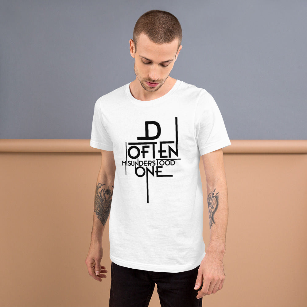 Black Abstract D Often Misunderstood T-Shirt (Men)