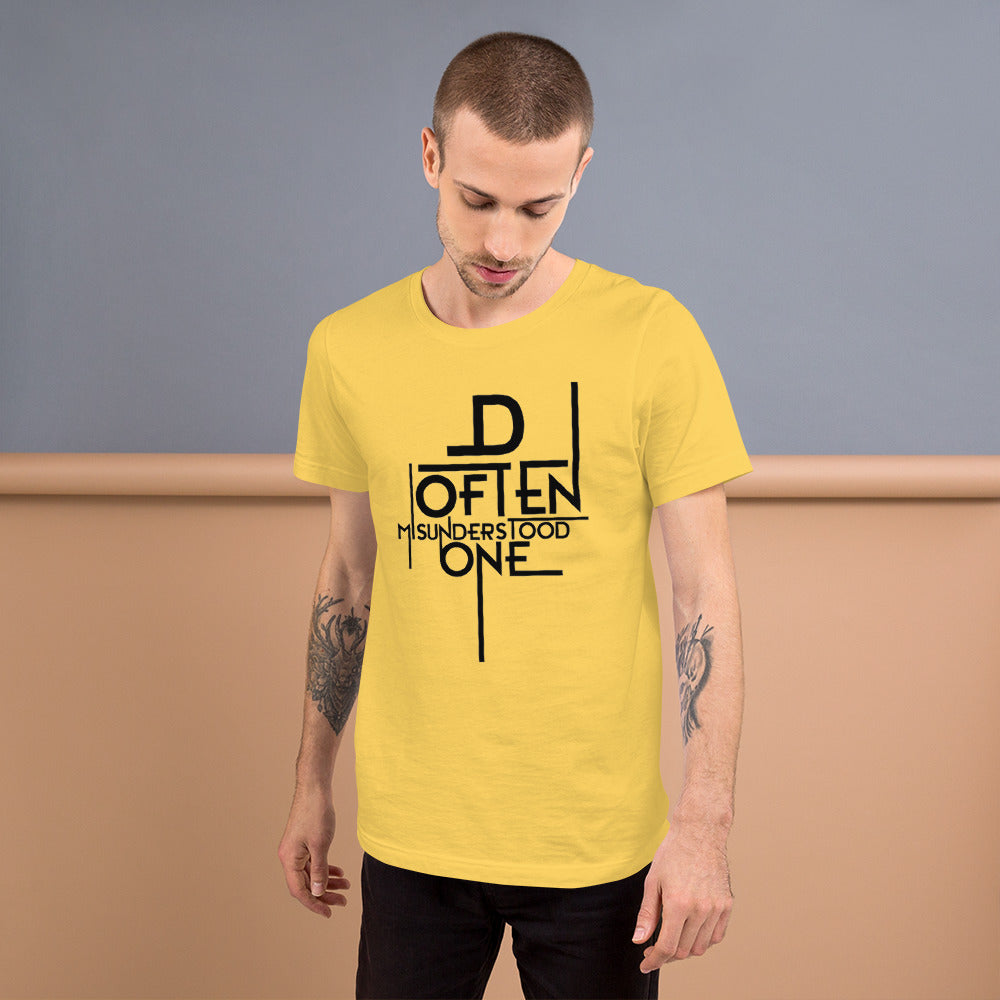 Black Abstract D Often Misunderstood T-Shirt (Men)