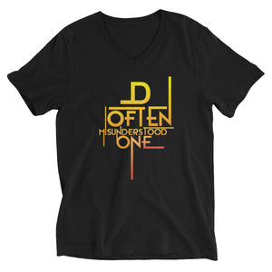 D Often Misunderstood One Short Sleeve V-Neck T-Shirt