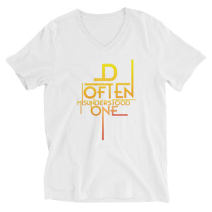 D Often Misunderstood One Short Sleeve V-Neck T-Shirt