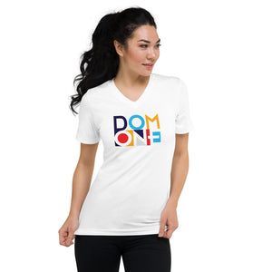 DOM ONE Short Sleeve V-Neck T-Shirt (Womens)