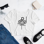 Load image into Gallery viewer, Abstract D Often Misunderstood Women’s Crop Tee
